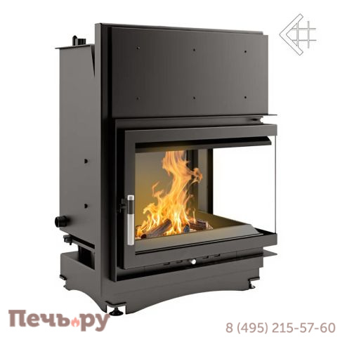 Каминная топка Kratki  Zuzia/PW/BP/15/BS/W (угловое стекло справа, змеевик) фото