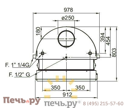 Каминная топка La Nordica ThermoChimney 800 29500Kcal фото 3