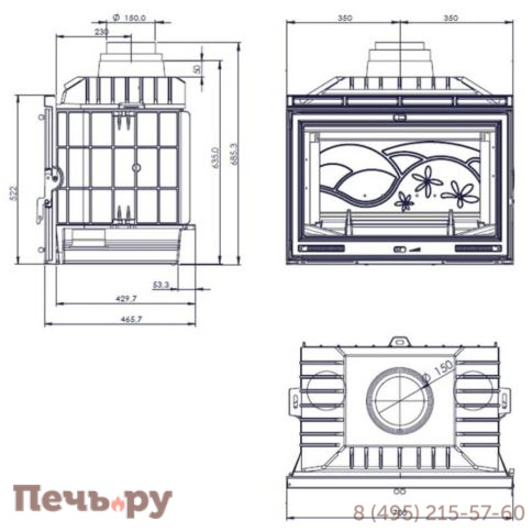 Каминная топка Lacunza RE-700 фото 5