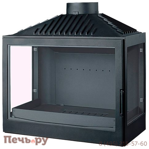 Каминная топка Liseo Castiron LCI 007 GFLR, два боковых стекла фото