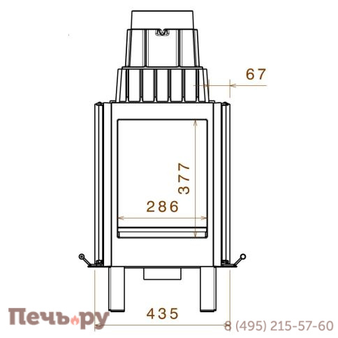 Каминная топка Liseo Castiron LCI 11 GDFs (180мм) фото 3