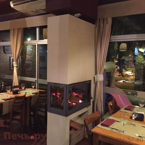 Каминная топка Liseo Castiron LCI 7 GDFS с подводом внешнего воздуха фото 3