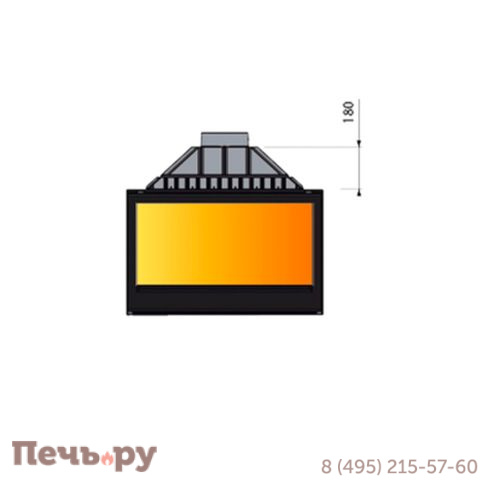 Каминная топка Liseo Castiron LCI 9 GDF CL двухсторонняя фото 4