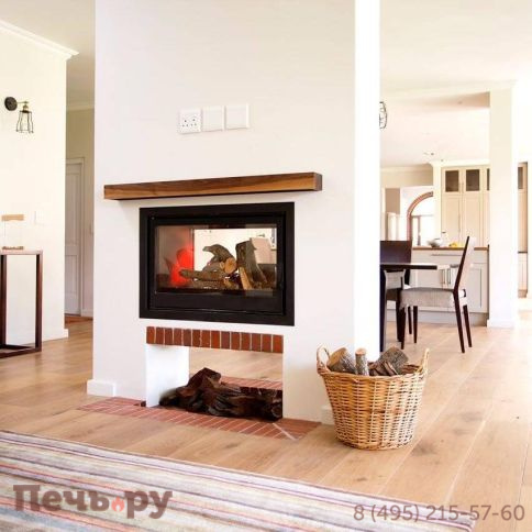 Каминная топка Liseo Castiron LCI 9 GDF двусторонняя фото 2