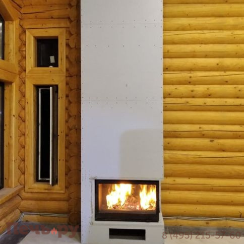 Каминная топка Liseo Castiron LCI 9 GFR, стекло справа фото 2