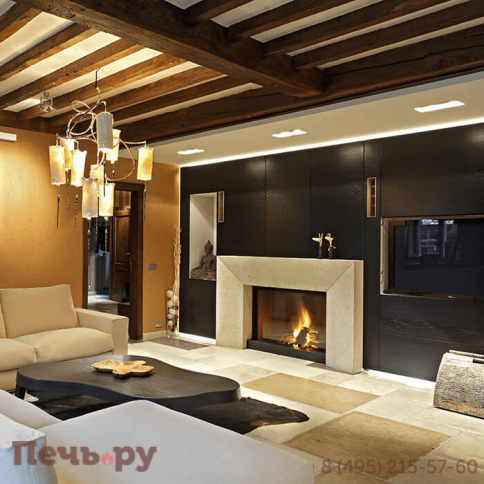 Каминная топка M-design Luna 1150 V Gold+ (Луна 1150 V Голд+) фото 2