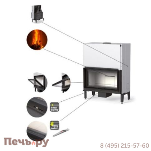 Каминная топка MCZ Plasma 75 прямое стекло фото 4