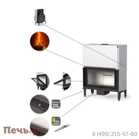 Каминная топка MCZ Plasma 85 прямое стекло фото 3