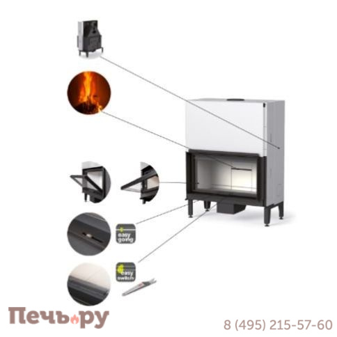 Каминная топка MCZ Plasma 95 прямое стекло фото 4
