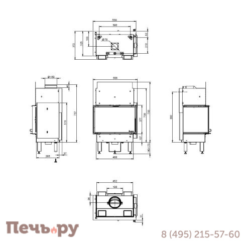 Каминная топка Nordpeis 21A фото 3