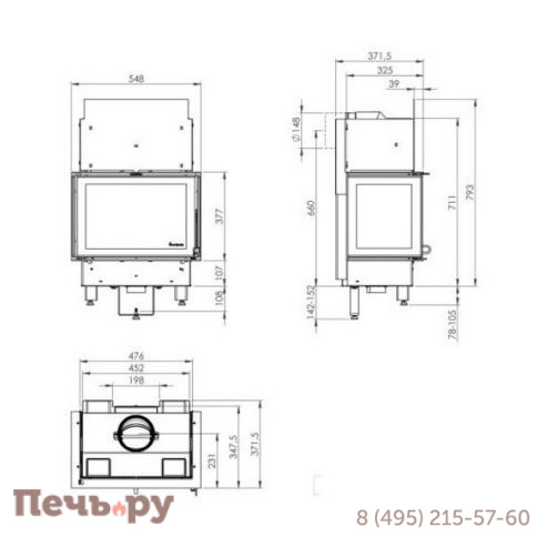 Каминная топка Nordpeis N-20U белая фото 2