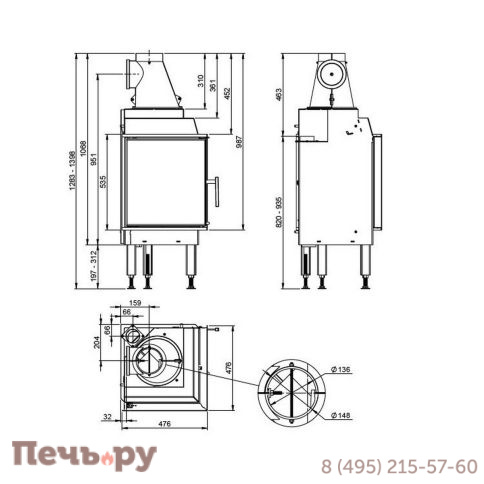 Каминная топка Nordpeis N-36A Exclusive фото 2