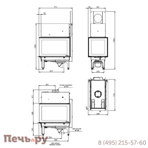 Каминная топка Nordpeis Топка N-29P фото 2