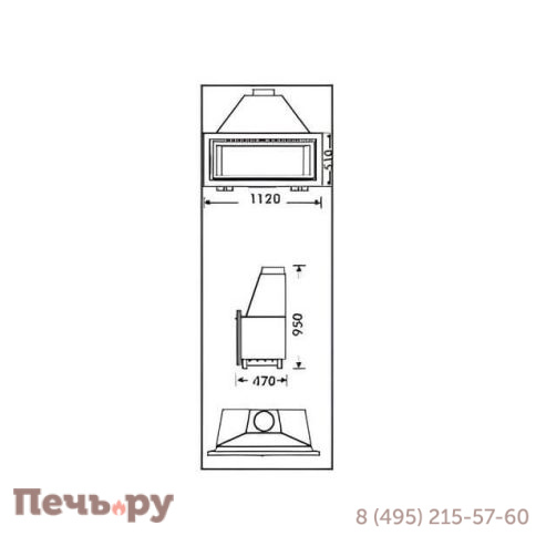 Каминная топка Panadero Hogar 101 S фото 5