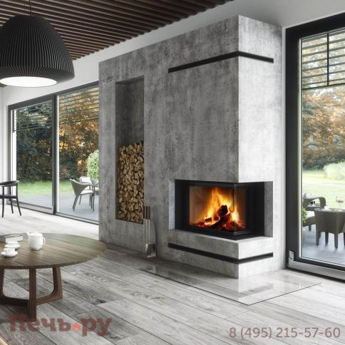 Каминная топка Romotop Impression R/L 2G L 83.60.34.21 черный шамот фото 2