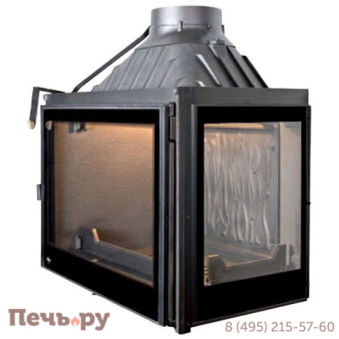 Каминная топка Seguin Europa 7 Black Line два стекла (стекло справа) фото