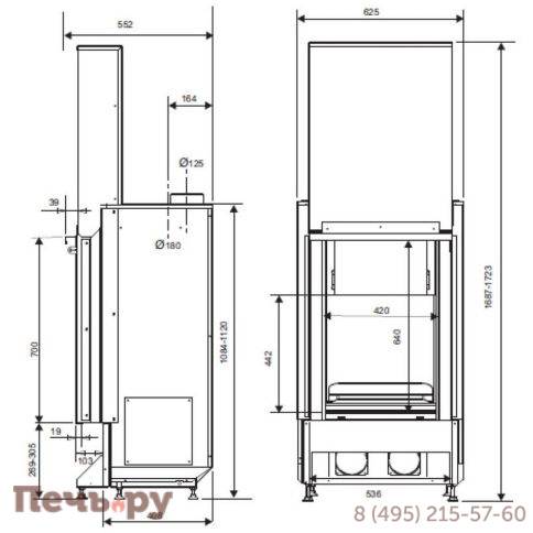Каминная топка Supra FV-51 фото 2