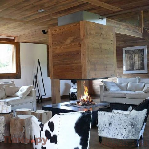 Каминная топка Totem Suspendu 4 Faces 800 Technika (подвесная; c основанием) фото 2