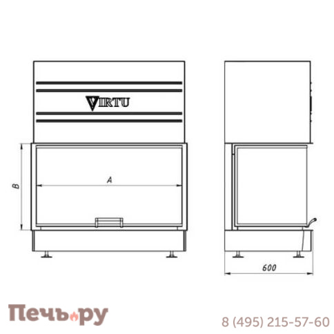 Каминная топка Virtu Style Close Pro VK 10055 фото 2