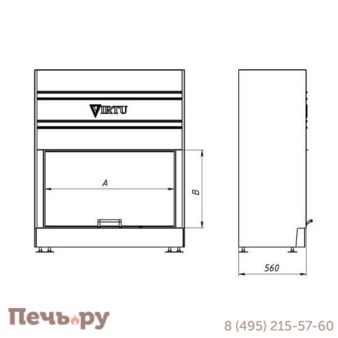 Каминная топка Virtu Style Close Pro VS 10055 фото 2