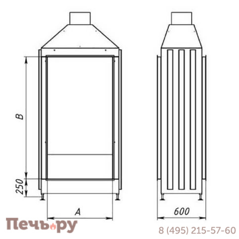 Каминная топка Virtu Style Space VB 70150 фото 4