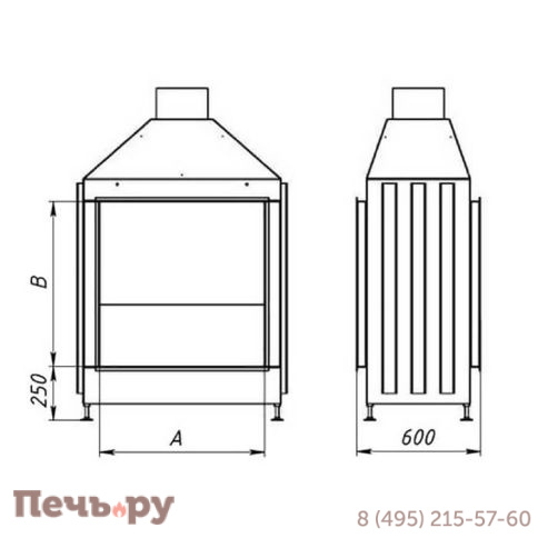 Каминная топка Virtu Style Space VB 8080 фото 7