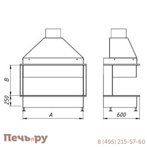 Каминная топка Virtu Style Space VK 10050 фото 3