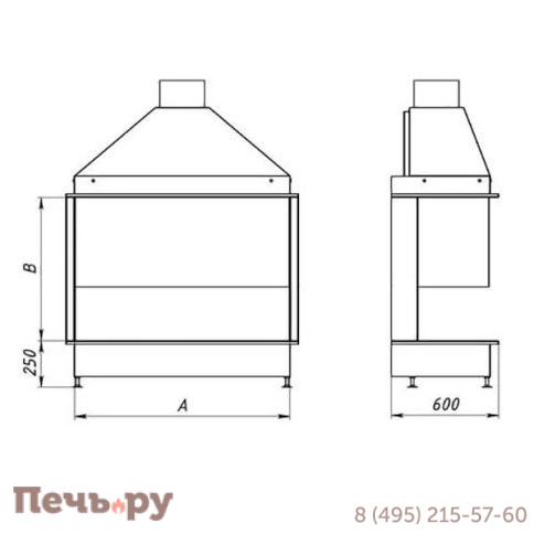 Каминная топка Virtu Style Space VK 12080 фото 3