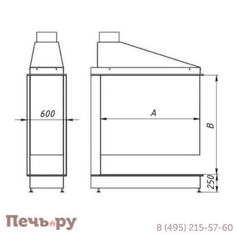 Каминная топка Virtu Style Space VK-T 10012060 фото 6