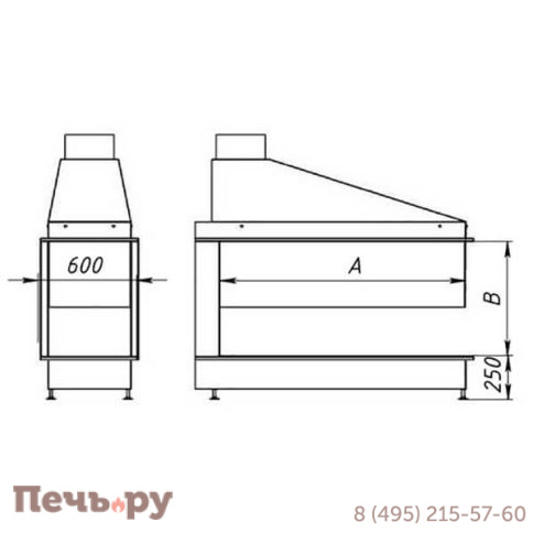 Каминная топка Virtu Style Space VK-T 1205060 фото 4