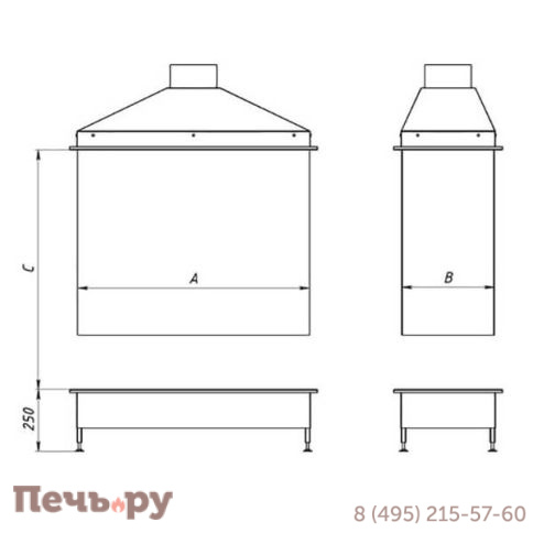 Каминная топка Virtu Style Space VO-C 15015060 фото 4