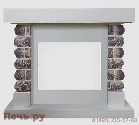 Каминный портал Lux Fire МДФ Крок 1200 с биокамином  Фаер Бокс 3 - 30 (белый) фото 2