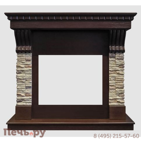 Каминный портал Lux Fire МДФ Марсель 1200 с биокамином Фаер Бокс 3-30 (венге) фото 2