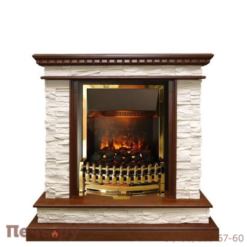 Каминокомплект Dimplex Opti-Myst Calgary - Дуб / Сланец белый с очагом Atherton фото