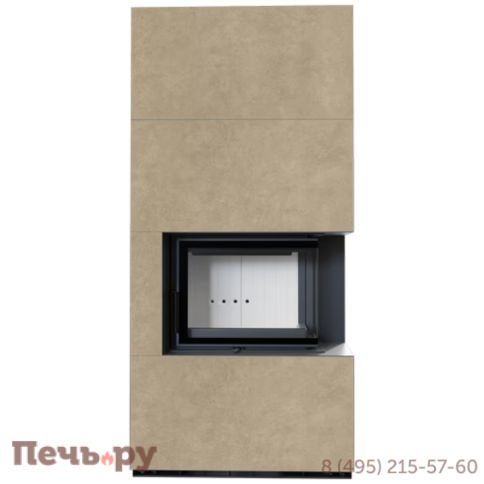 Каминокомплект Kratki Pro Floki в облицовке Fokos Rena,  угловое стекло справа фото 4