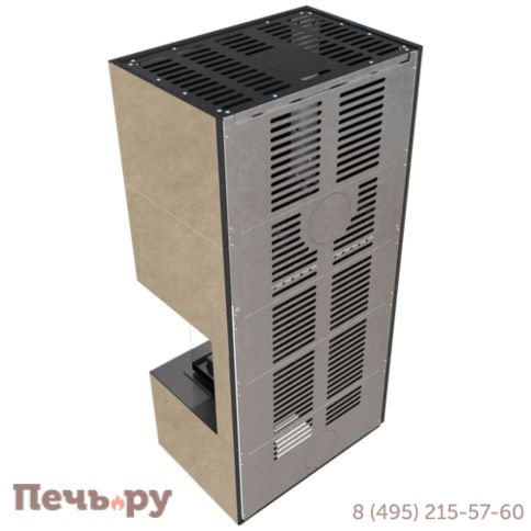 Каминокомплект Kratki Pro Floki в облицовке Fokos Rena,  угловое стекло справа фото 5