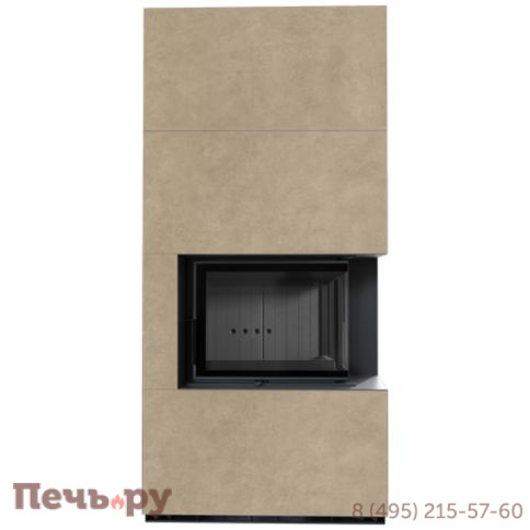 Каминокомплект Kratki Pro Floki в облицовке Fokos Rena,  угловое стекло справа фото 6