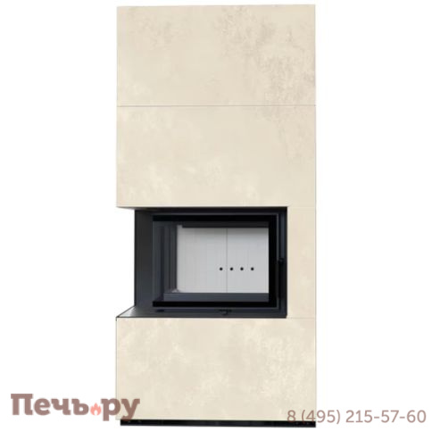 Каминокомплект Kratki Pro Floki в облицовке Fokos Sale, угловое стекло слева фото 4