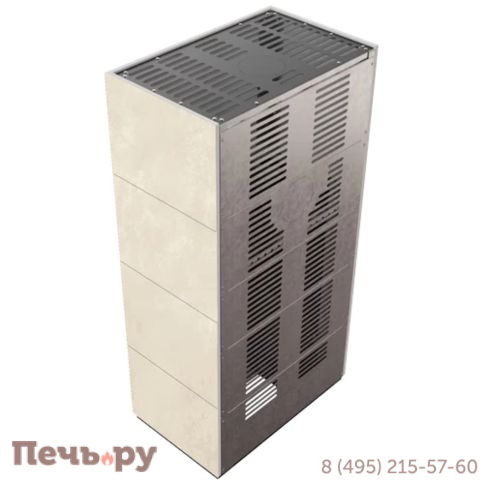 Каминокомплект Kratki Pro Floki в облицовке Fokos Sale, угловое стекло слева фото 5