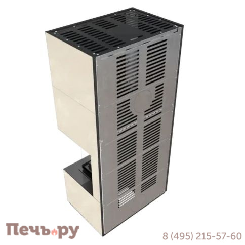 Каминокомплект Kratki Pro Floki в облицовке Fokos Talco, угловое стекло справа фото 5