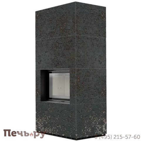 Каминокомплект Kratki Pro Floki в облицовке Oxide Nero фото 4