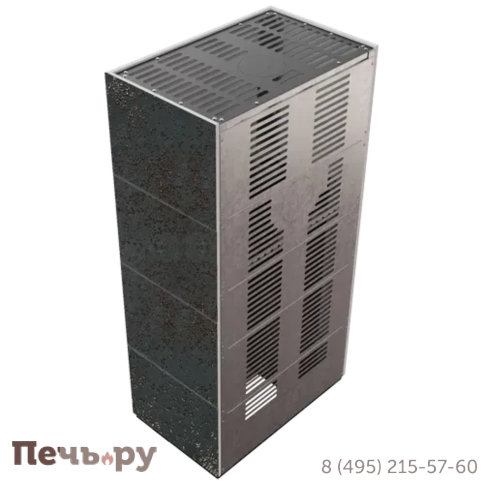 Каминокомплект Kratki Pro Floki в облицовке Oxide Nero фото 5