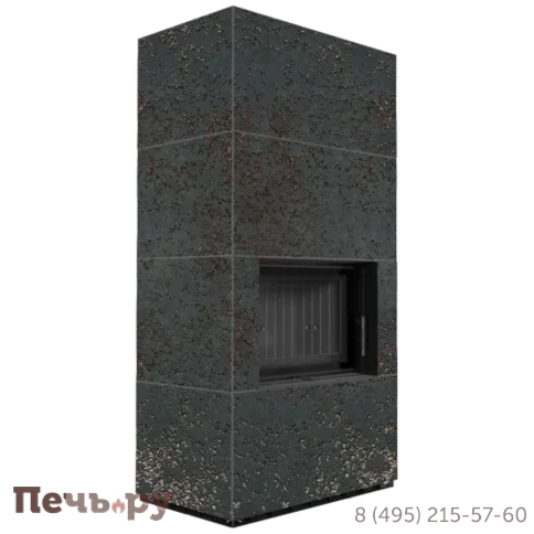 Каминокомплект Kratki Pro Floki в облицовке Oxide Nero фото 6