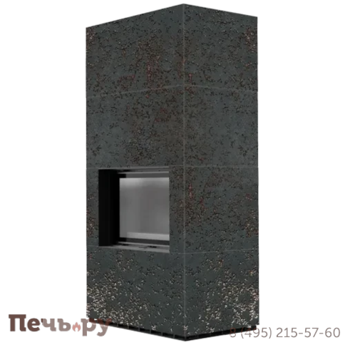 Каминокомплект Kratki Pro Floki в облицовке Oxide Nero фото 7