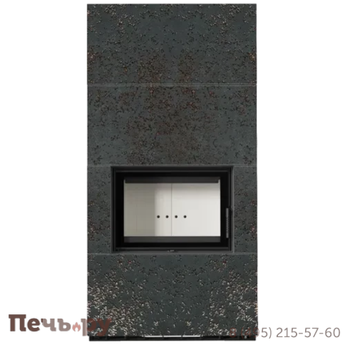 Каминокомплект Kratki Pro Floki в облицовке Oxide Nero фото
