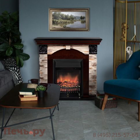 Каминокомплект RealFlame Dublin Rock с очагом Fobos Lux Black RC фото 2