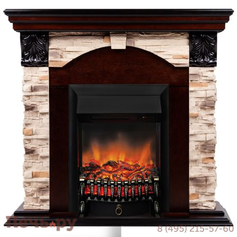 Каминокомплект RealFlame Dublin Rock с очагом Fobos Lux Black RC фото