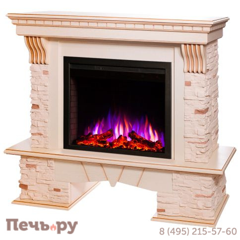 Каминокомплект RealFlame Sorento WT с очагом Saphir 25.5 фото 3