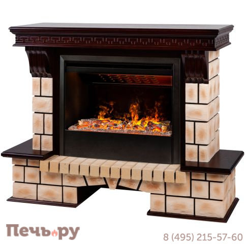 Каминокомплект RealFlame Stone Brick с очагом 3D Helios 26 SBG фото 6