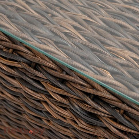 Капучино 4SiS журнальный столик из искусственного ротанга (гиацинт), цвет коричневый фото 4